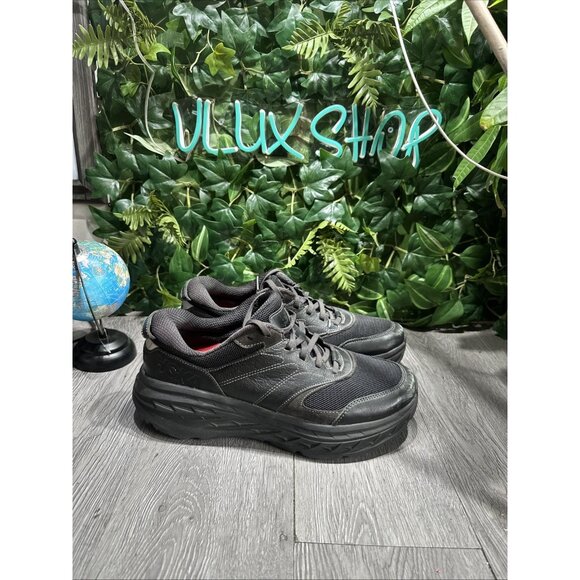 Hoka One Bondi L Men’s Size 11.5 Black Leather/mesh 1110538 BRVN Running Shoes main image 7